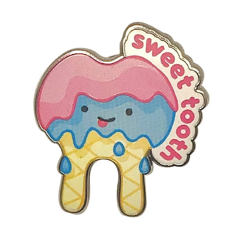 Sweet Tooth Pin Enamel Pin Tooth Pin Dental Tooth Pin Etsy