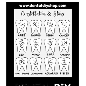 Constellation & Stars Pegatinas, pegatinas dentales, pegatinas médicas