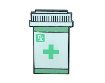 Prescription Bottle Pin, Pharmacy Pin, Medical Pin, Dental Pin, Prescription Pin, Pharmacy Gift, Medical Gifts, Lab Coat Pin