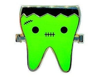 Frankenstien Pin, Tooth Pin, Dental Pin, Dentist, Dental Hygienist, Dental Assistant, Halloween