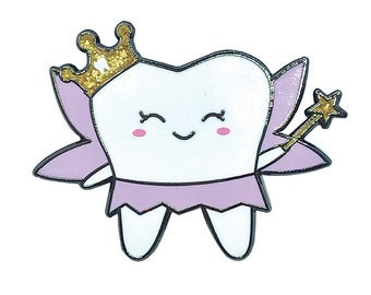 Tooth Fairy Pin, Enamel Pin, Dental Pin, Dental Tooth Pin, Dentistry, Dentist, Dental Hygienist, Dental Assistant