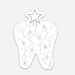 Pegatina dental, Árbol de Navidad, Navidad, Vacaciones, Pegatina dental, Dentista, Higienista dental, Asistente dental, Odontología