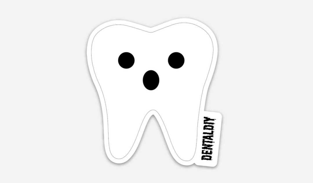 Ghost Sticker Dental Sticker Ghost Tooth Sticker Halloween Etsy