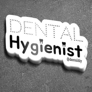 Pegatina de higienista dental