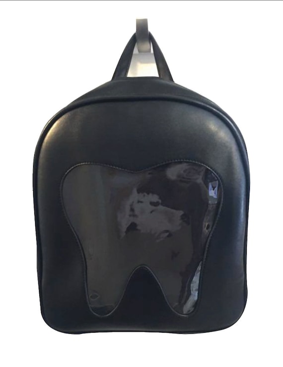 cute leather backpack with teeth Mini Bat Purse Gothic: Goth Backpack Wings Mini Bookbags for Women Satchel Shoulder Daypack Black Fashion, Travel Halloween Goth Bag : Clothing, Shoes & Jewelry Back Support Dental Tooth Ita Backpack AVAILABLE