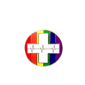 Pride Pin, Rainbow Pin, Medical Pin, Medical LGTBQ Pin, Healthcare Pin, Gifts for doctors, medical