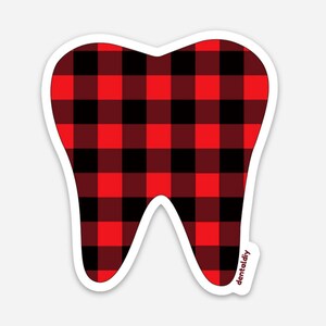 Pegatina dental, Franela, Rojo, Pegatina dental, Dentista, Higienista dental, Asistente dental, Odontología