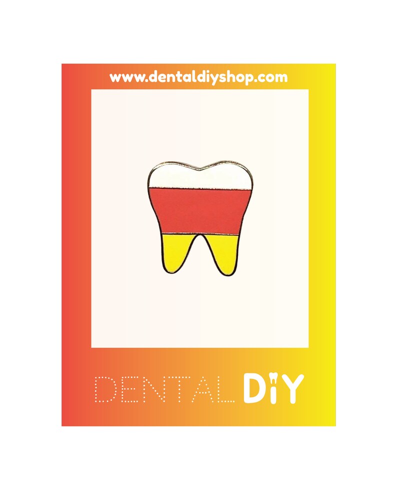 Tooth Pin Candy Candy Corn Pin, Enamel Pin, Dental Pin, Medical Pin, Candy Corn Tooth ...