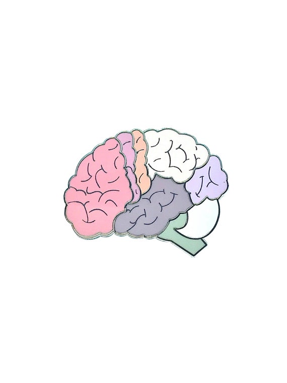 Brain Pin, Enamel Pin, Organ Pin, Medical Pin, Neurology Pin, Neurologist Pin, Healthcare Pin, Gifts for Medical