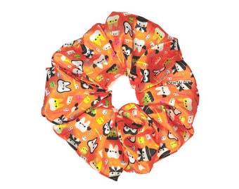 XL Scrunchie, Oversized Scrunchie, Halloween, Tooth, Teeth, Dentistry, Dental, Dentist, Dental Hygienist, Dental Assistant, Satin Fabric