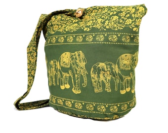 Hobo Shoulder bag, Tribal Boho Bag Purse, Sling bag, Boho Bags, Cotton Bag, Crossbody bag, Elephant, Market bag, Gift Bag