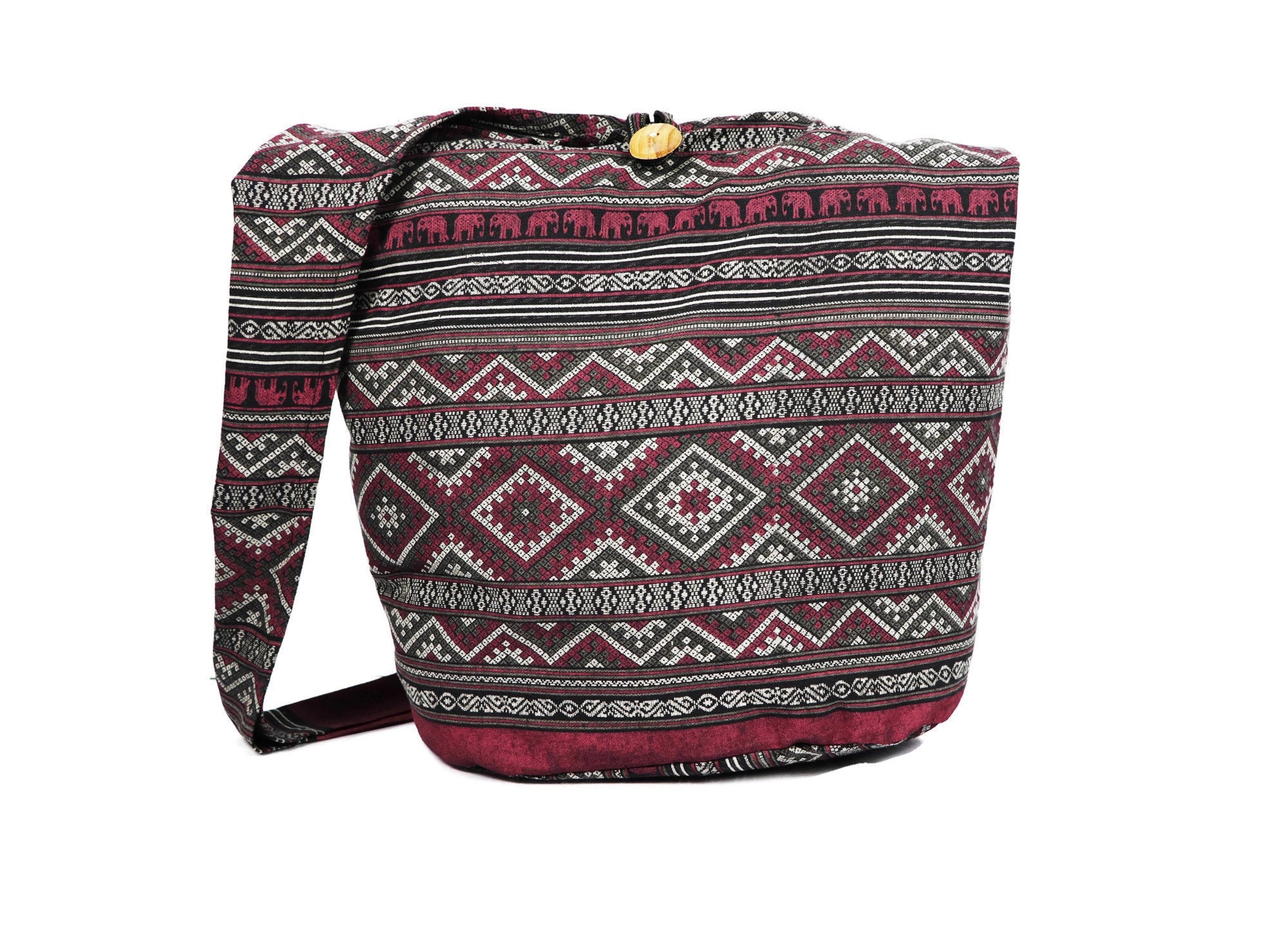 Hippie Crossbody Bag Womens Sling Bag Thai Elephant Boho Etsy