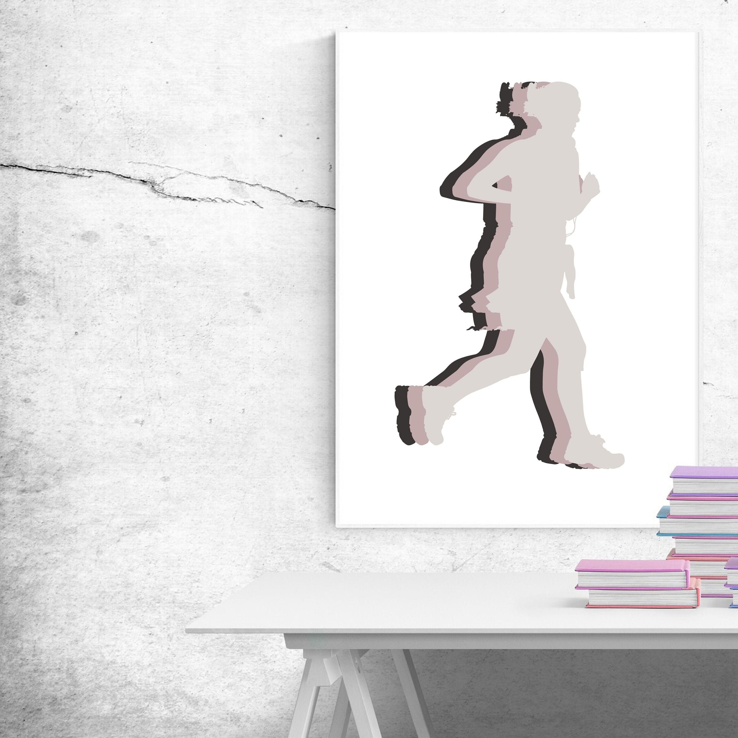 Just Keep Running Wall Art Print Set Running Gifts Running Etsy