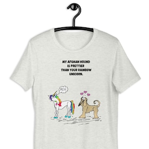 Afghan hound t-shirt / cute Afghan hound tshirt / Afghan shirt / Afghan hound gift / silly Afghan shirt / unicorn tshirt