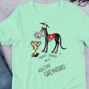 Cute greyhound t-shirt / ex-racer geryehound tshirt / greyhound gift / greyhound clothing / black greyhound / racing greyhound shirt