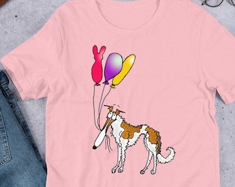 Simpatica t-shirt borzoi / abbigliamento levriero / regalo borzoi / abbigliamento borzoi / borzoi rosso / camicia amante borzoi / tshirt borzoi