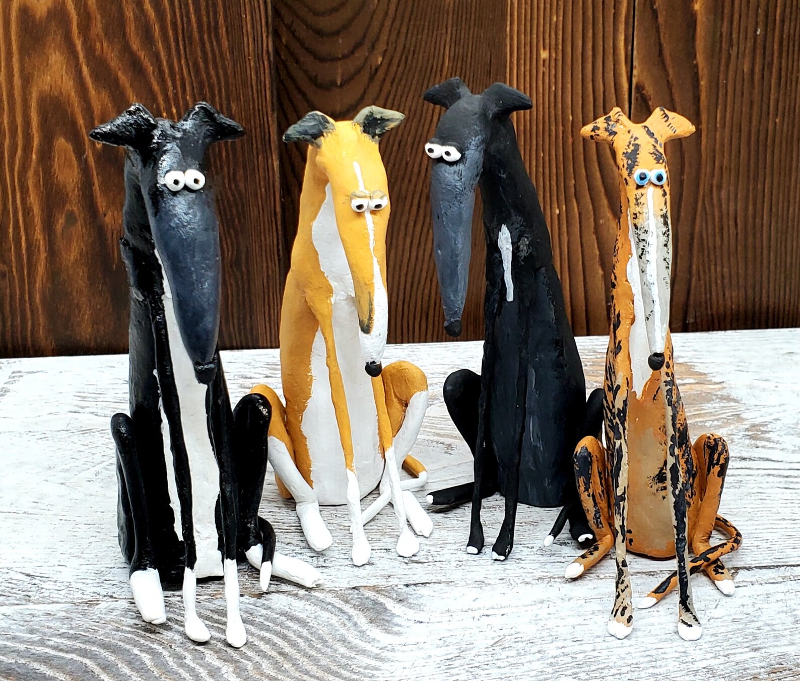 MADE TO ORDER Cute Greyhound Figurines / Greyhound Sculpture / Etsy UK