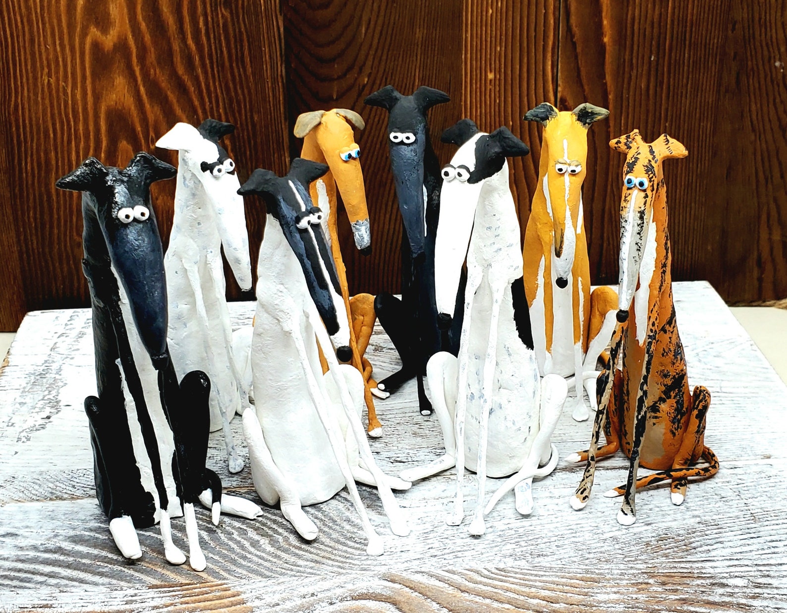 MADE TO ORDER Cute Greyhound Figurines / Greyhound Sculpture / Etsy UK