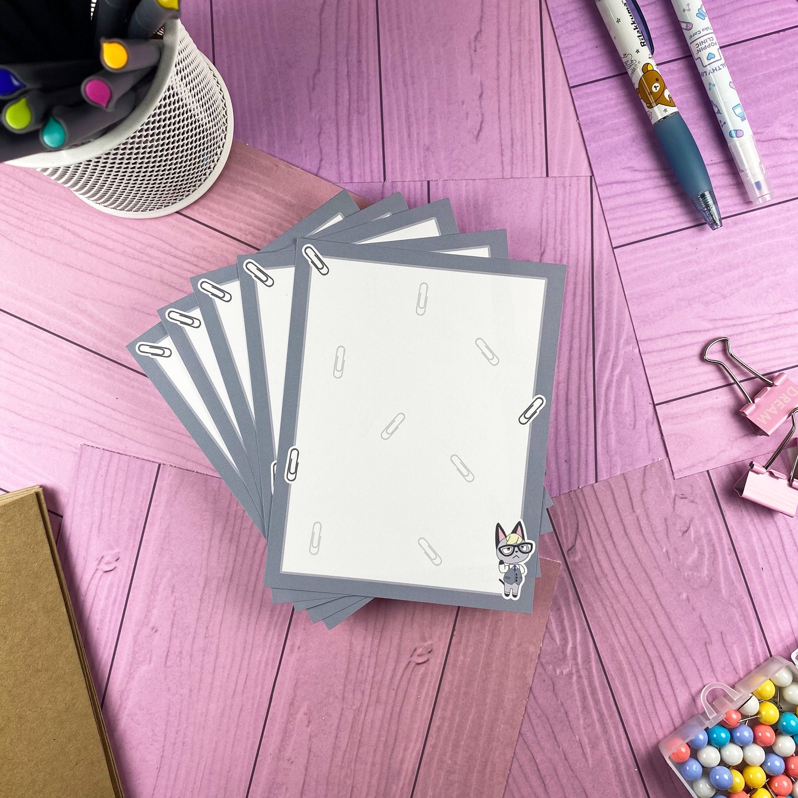 Animal Crossing Raymond Stationery Set Cute Stationary Pack | Etsy