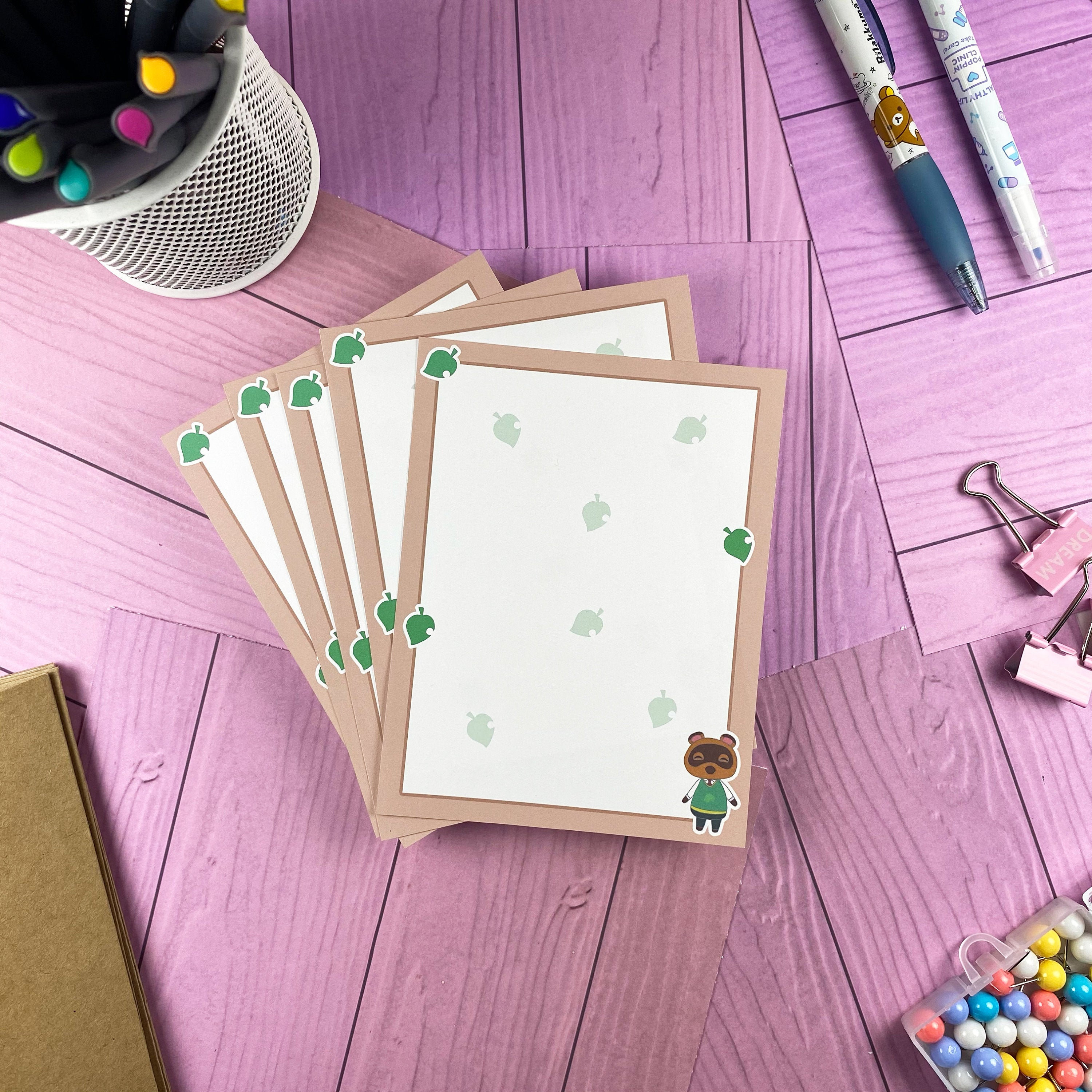 Animal Crossing Tom Nook Stationery Set Cute Stationary Pack | Etsy