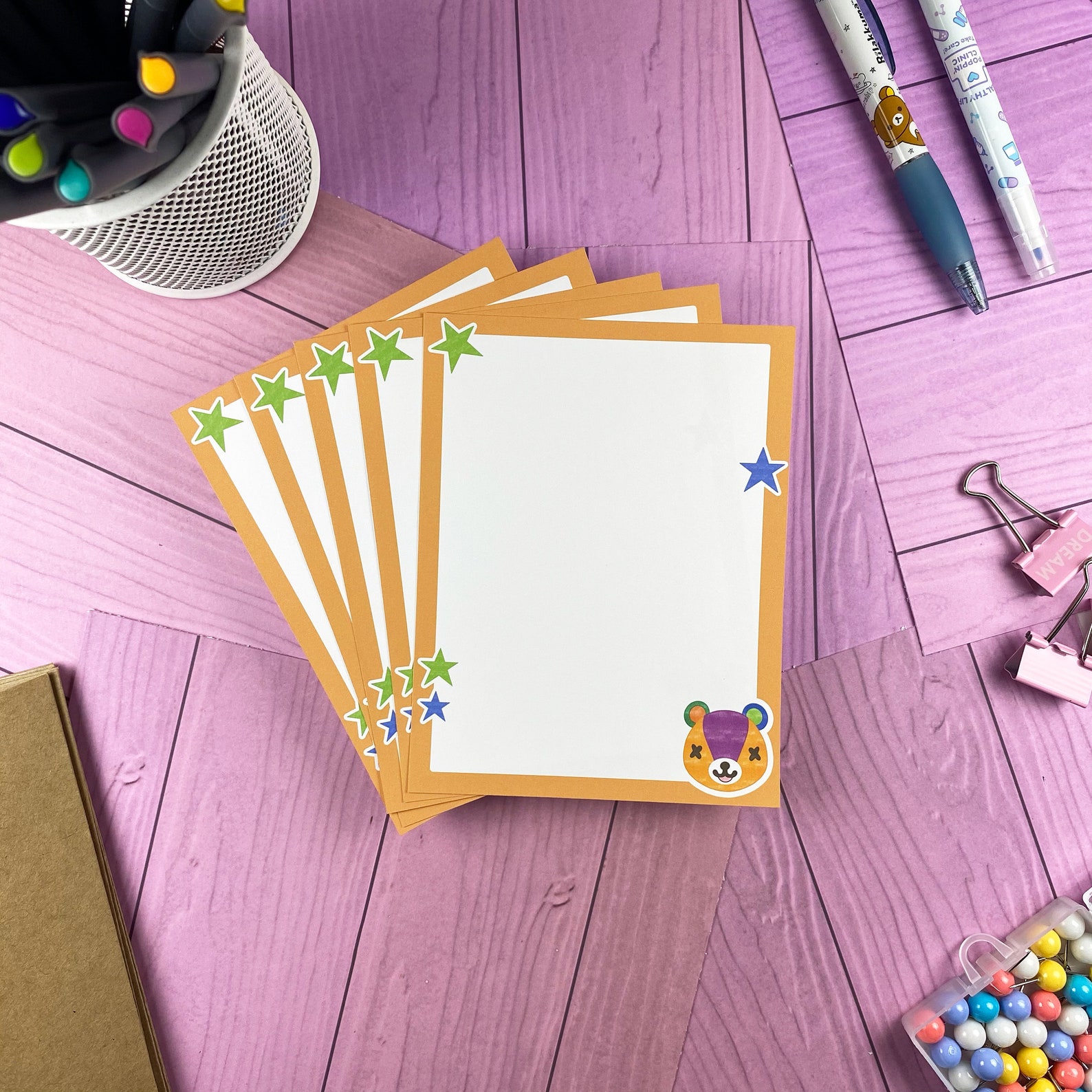 Animal Crossing Stitches Stationery Set Cute Stationary Pack | Etsy