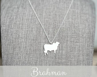 Brahman Necklace, Sterling Silver, Stock Show Life, 4H, Stock Show Kid, Show Brahman, Brahman Jewelry, Livestock Gifts, Farm Girl, Brahman