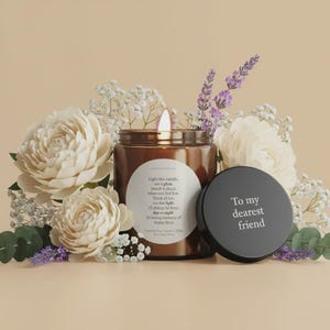 Memorial Soy Candle: Condolences Gift, In Loving Memory