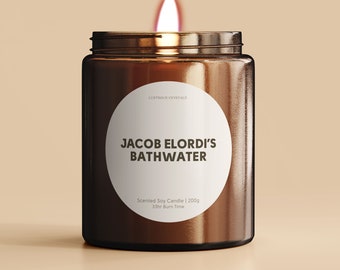 Jacob Elordi's Bathwater Candle, Funny Scented Soy Candle, Funny Candle, Celebrity Candle