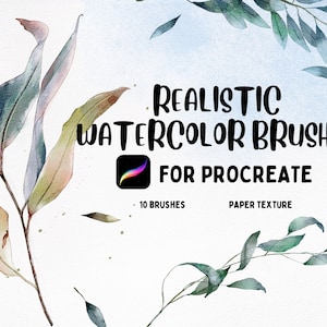 Realistic Watercolor Brushes for Procreate , Watercolor Brush Set , Digital Watercolor