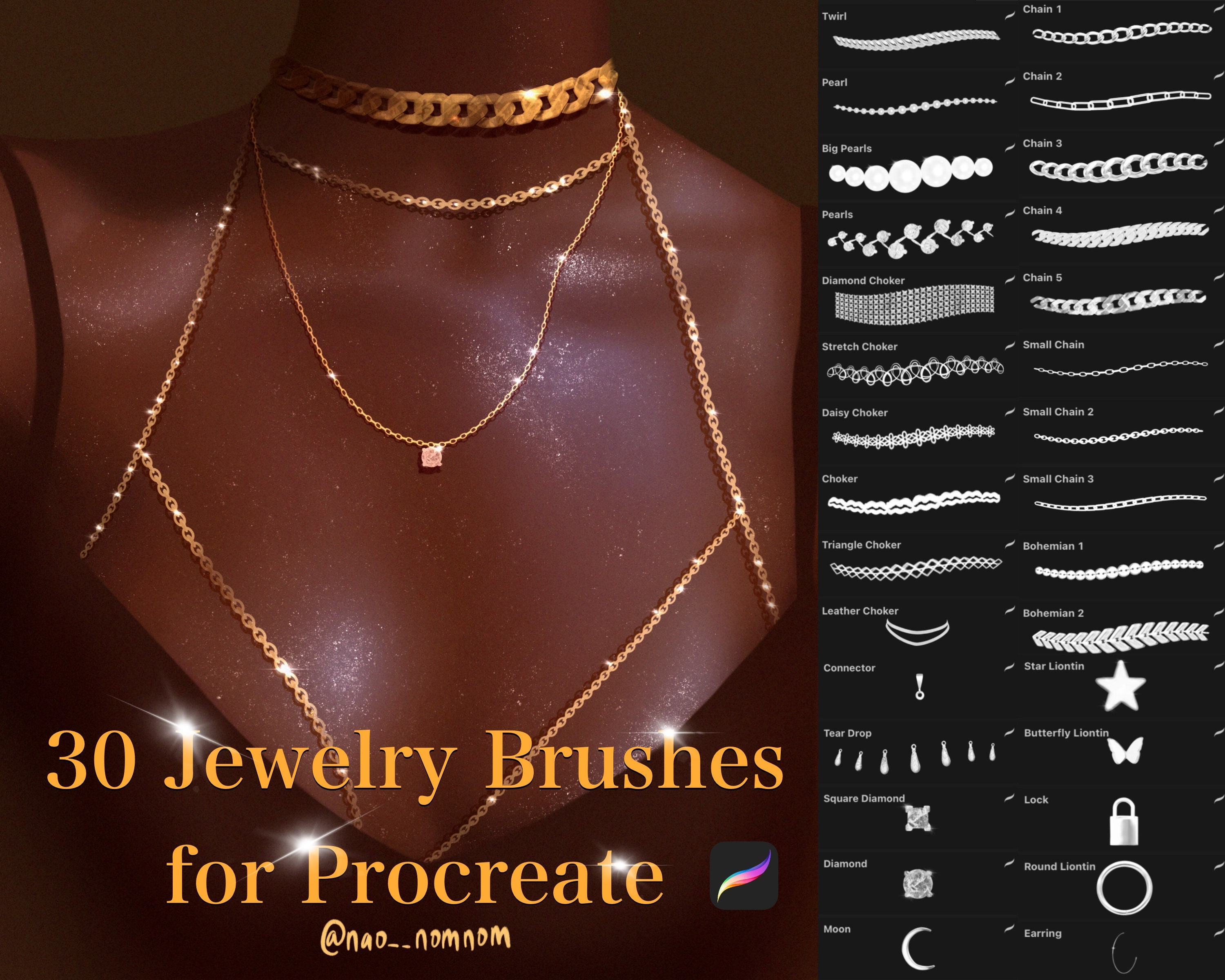 jewelry brushes procreate free