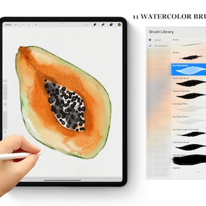 Realistic Watercolor Brushes for Procreate , Watercolor Brush Set , Digital Watercolor | Naomi Simbolon image 3