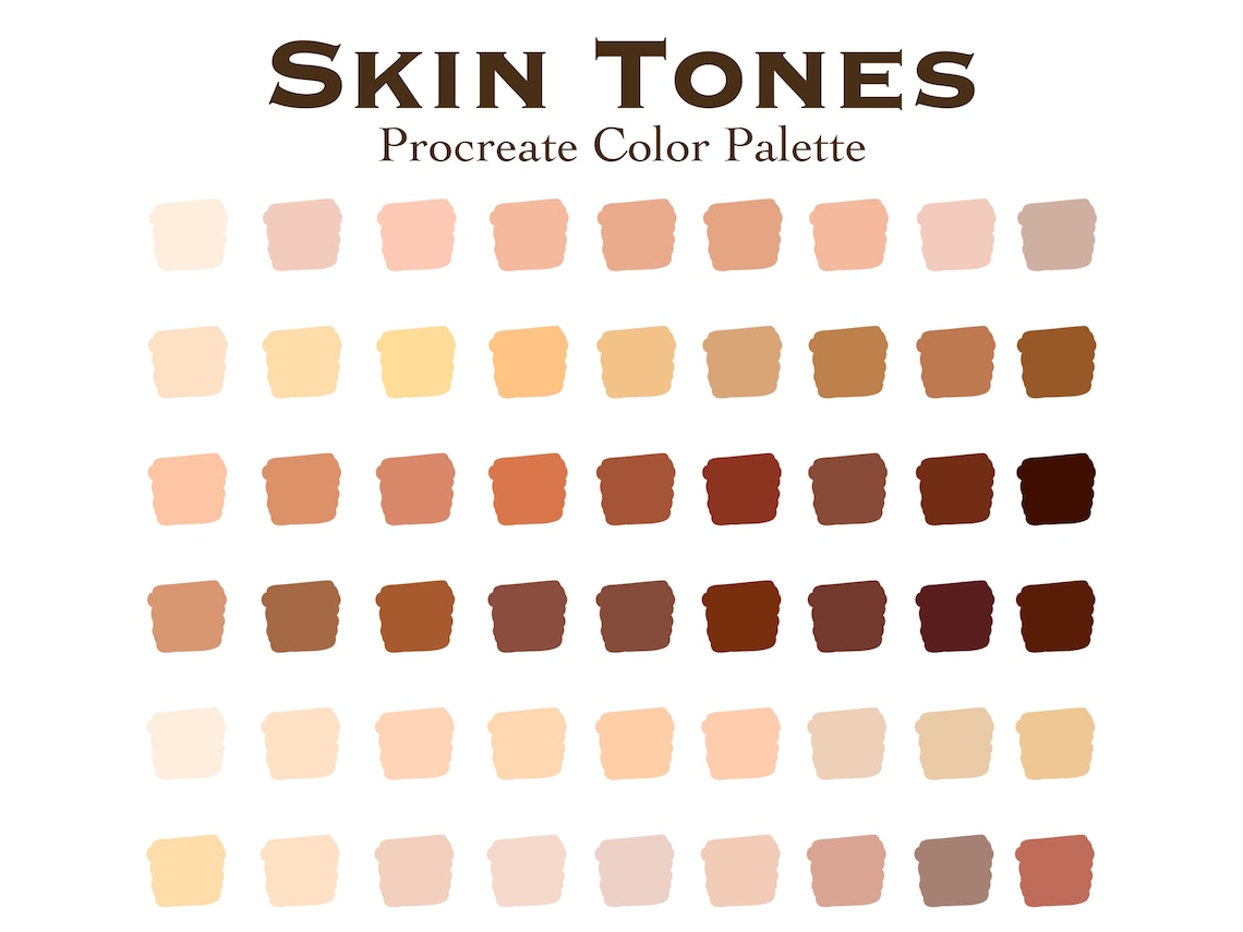 Skin Tones Procreate Color Palette | Etsy