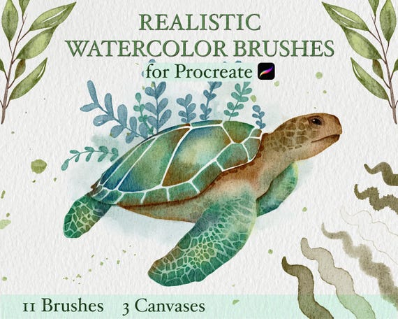 Realistic Watercolor Brushes for Procreate , Watercolor Brush Set , Digital Watercolor | Naomi Simbolon