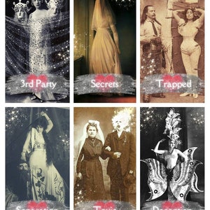 Oráculo de romance vintage / Amor / Almas gemelas / Llamas gemelas / Oráculo / 90 cartas