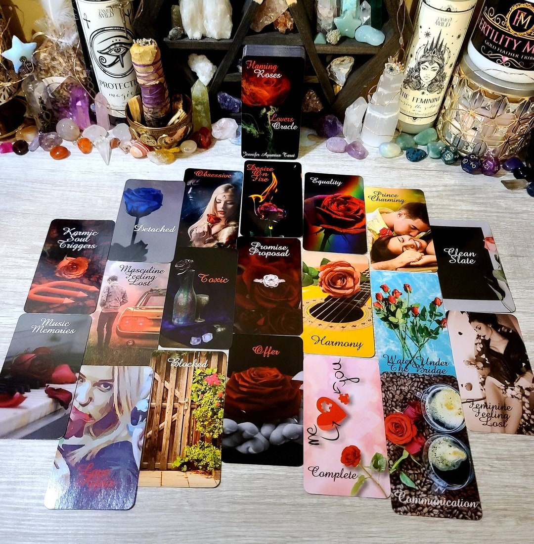 Flaming Roses Lovers Oracle - Etsy