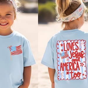 Christian Girls Shirt 4th Of July Kids Patriotic Tee Church Camp Shirt American Girl Shirt Patriotic Faith America 250 Shirt