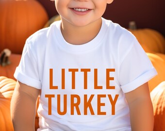 Thanksgiving Shirt Toddler Boys Girls Little Turkey Baby Outfit Cute Fall Turkey Tee First Thanksgiving Shirt Toddler Sweatshirt Gift
