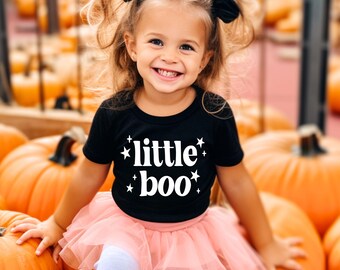 Little Boo Halloween Shirt Toddler Girl Halloween Shirt Fall Toddler Shirt Child Halloween Shirt Little Boo T-Shirt Halloween Baby Boo Gift