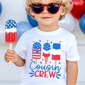 Cousin Crew Shirts Personalized Cousin Crew 4th Of July Shirt Cousin Crew Matching Tee-Shirts For Kids Fourth Of July Shirt Family