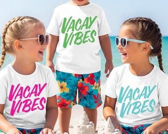 Vacay Vibes Shirt Kids Matching Beach Shirt Family Vacation Shirts Vacay Vibes Cousin Beach Shirt Kids Vacay Vibes Toddler Shirt Summer