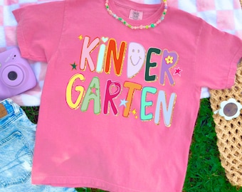 First Day Of Kindergarten Girl Shirt Back To School Shirt 1st Day Of School Preschool Graduation Shirt Girl Kindergarten Outfit Toddler Girl