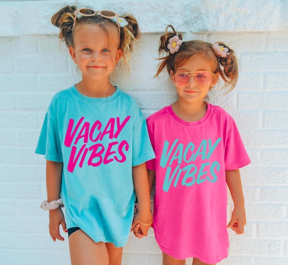 Vacay Vibes Shirt Family Vacation Tees Vacation Shirt For Kids Beach Family Reunion Shirt Summer Beach Vacation Vibe Shirt Girls Trip Match
