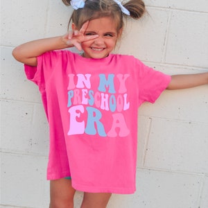 In My Preschool Era First Day of School Shirt Retro Preschool Shirt Back To School Shirt Pre-K Shirt Elementary Shirt, Comfort Colors