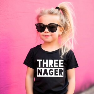 Threenager Shirt Third Birthday Outfit