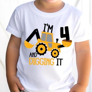 Fourth Birthday Shirt Boys Birthday Construction Birthday Boy Shirt Birthday Boy Gift Custom Construction Shirt Boys 4th Birthday Custom