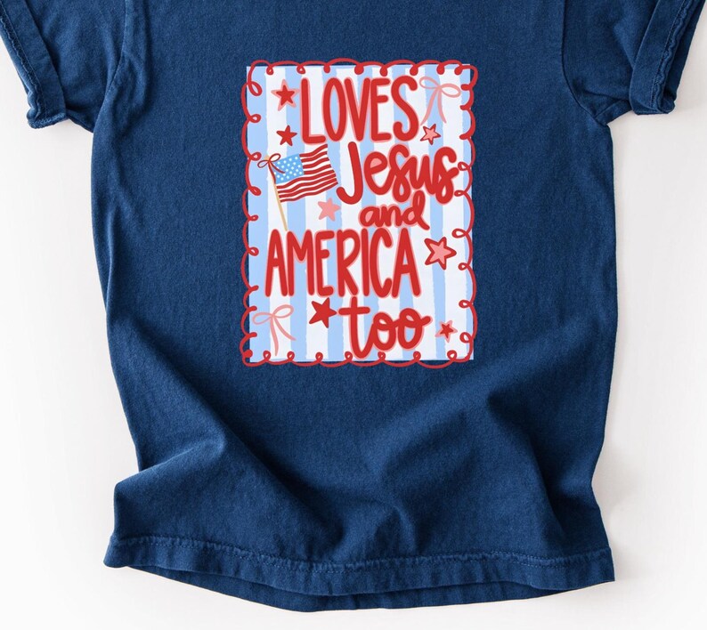 Christian Girls Shirt 4th Of July Kids Patriotic Tee Church Camp Shirt American Girl Shirt Patriotic Faith America 250 Shirt