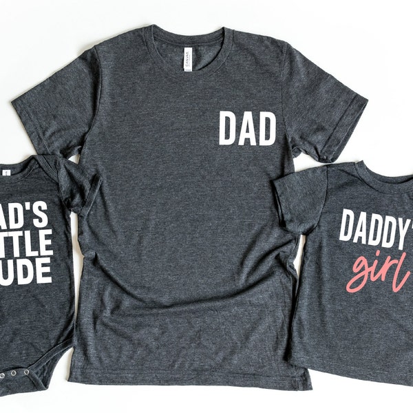 Dad and Baby Girl Reveal Father Daughter Matching Shirts From Daddy's Girl Dad Shirt Daughter Daddy's Girl Fathers Day