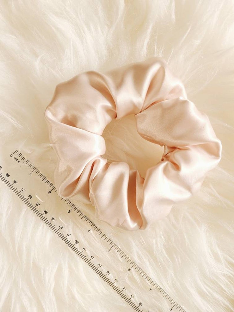 Jumbo Vintage Satin Hair Tie Girlfriend Bridesmaid Gift for Her Luxury Satin Hair Elastic XL Satin Scrunchie Big Hair Accessory