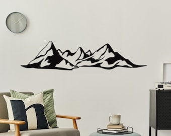 Mountain Metal Wall Decor, Snowy Mountain Wall Art, Texture Paint Metal Decor, Office Modern Wall Decor, Mountain Metal, Fathers Day Gift