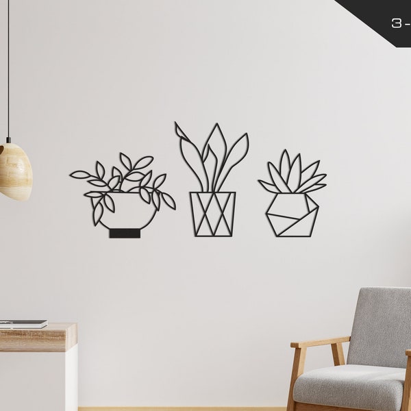 Conjunto de Arte Floral Texturizada para Parede em Metal